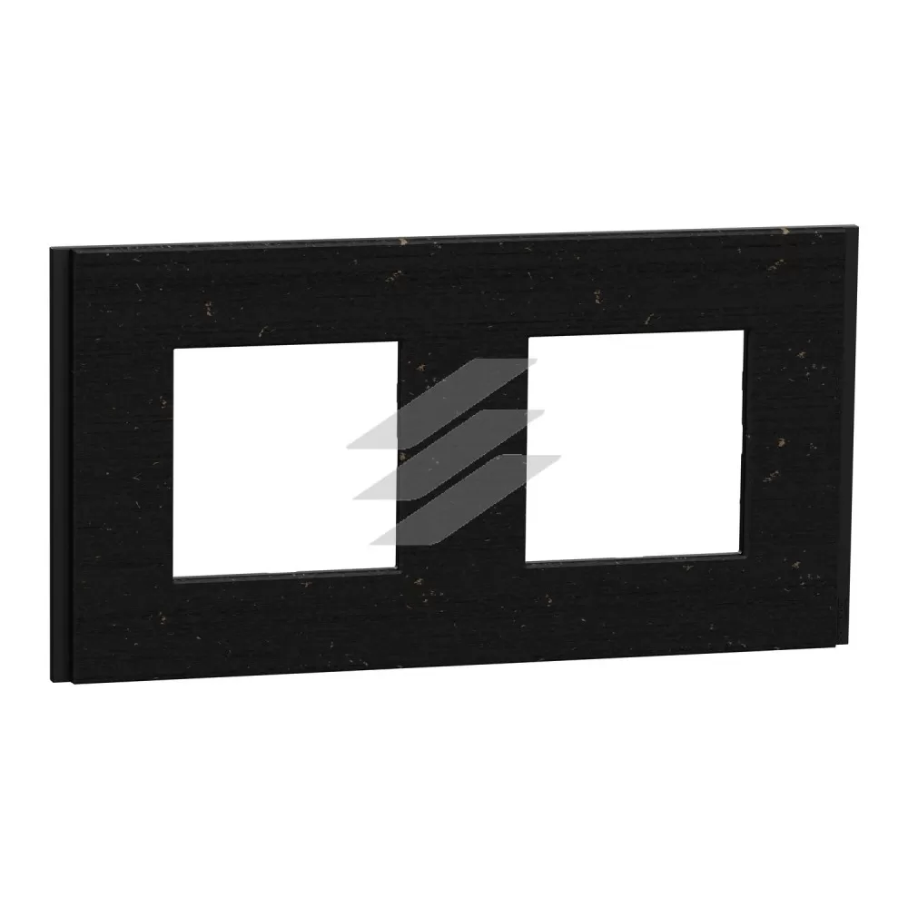 Рамка 2-постова чорний папір, Unica NEW, Deco Material, Schneider Electric