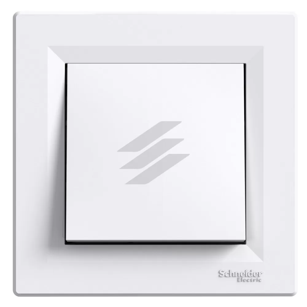 Вимикач двоклавішний (самозатискні клеми), білий, серія Asfora, Schneider Electric