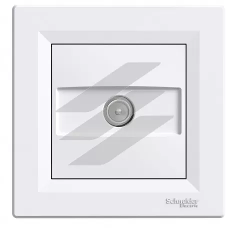 Розетка TV кінцева (1 дБ), біла, серія Asfora, Schneider Electric
