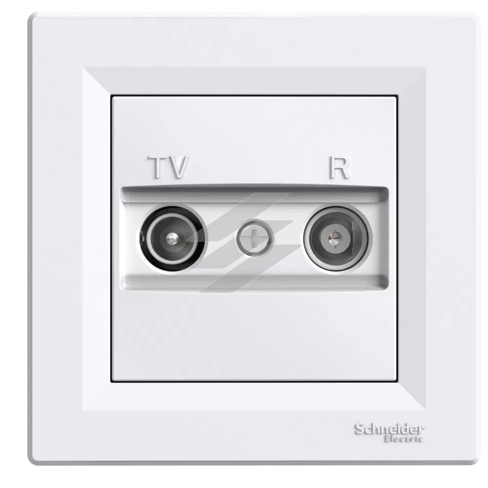 Розетка TV кінцева, біла, серія Asfora, Schneider Electric