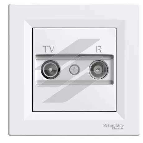 Розетка TV кінцева, біла, серія Asfora, Schneider Electric
