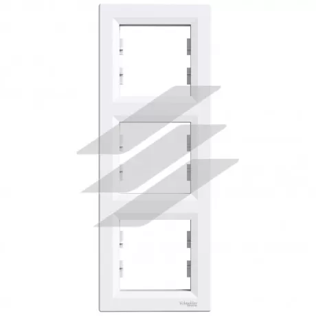 Рамка 3-постова вертикальна, біла, серія Asfora, Schneider Electric