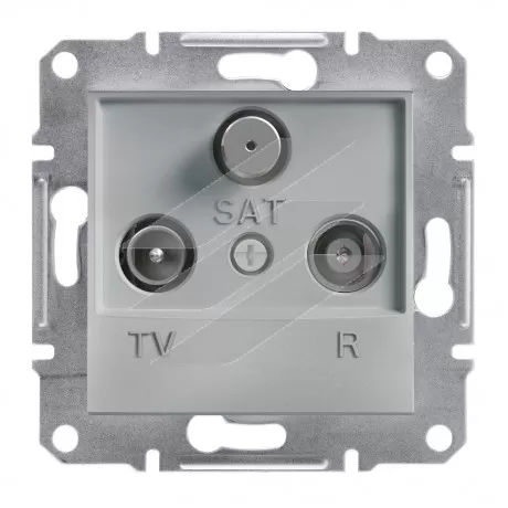 Розетка TV-R-SAT прохідна, алюміній, серія Asfora, Schneider Electric