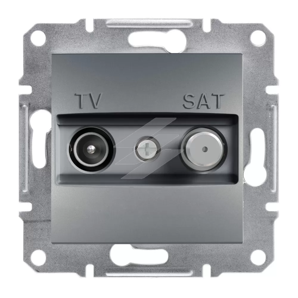 Розетка TV-SAT кінцева, сталь, серія Asfora, Schneider Electric
