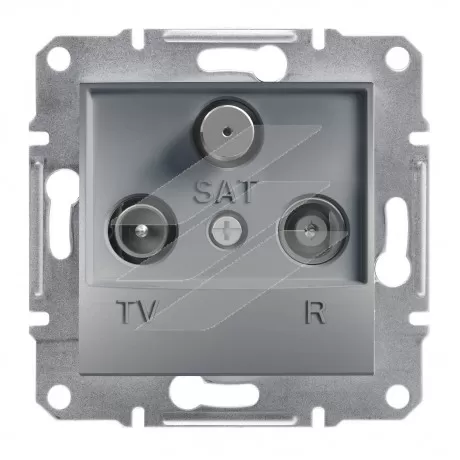 Розетка TV-R-SAT кінцева, сталь, серія Asfora, Schneider Electric