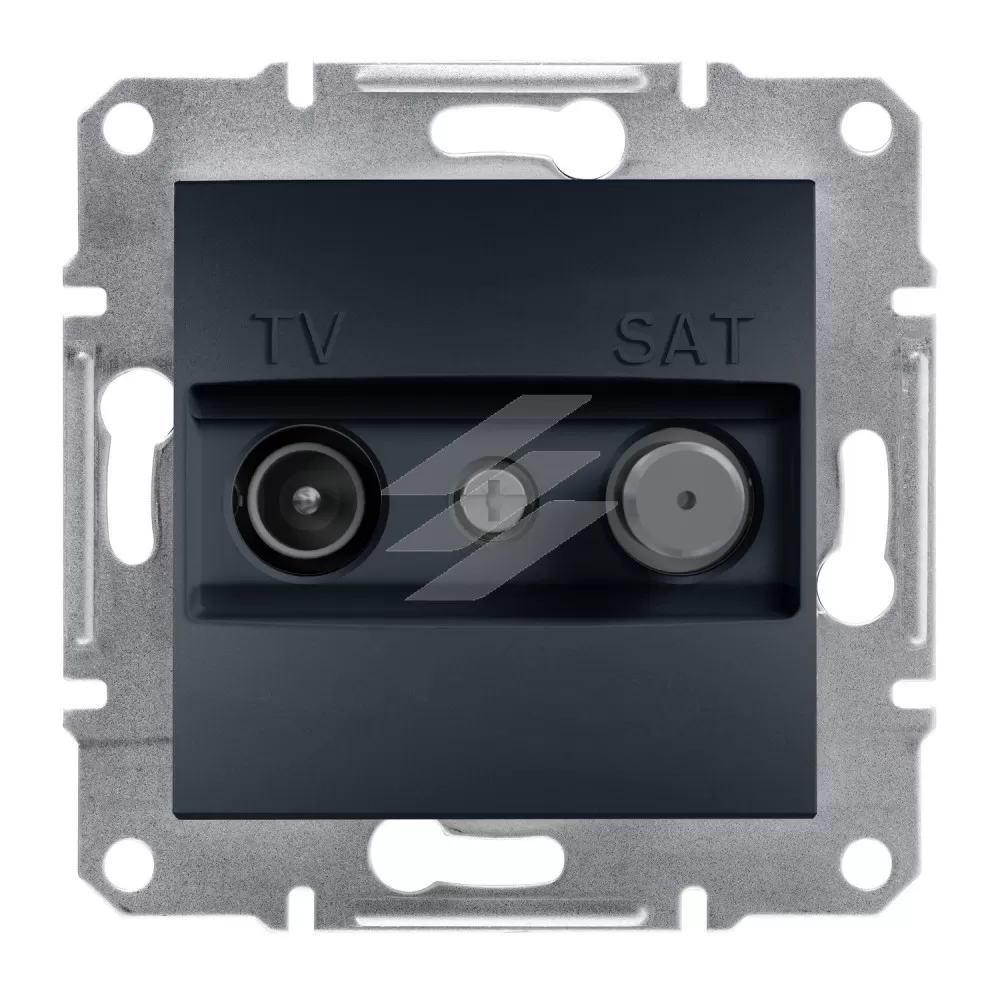 Розетка TV-SAT кінцева, антрацит, серія Asfora, Schneider Electric