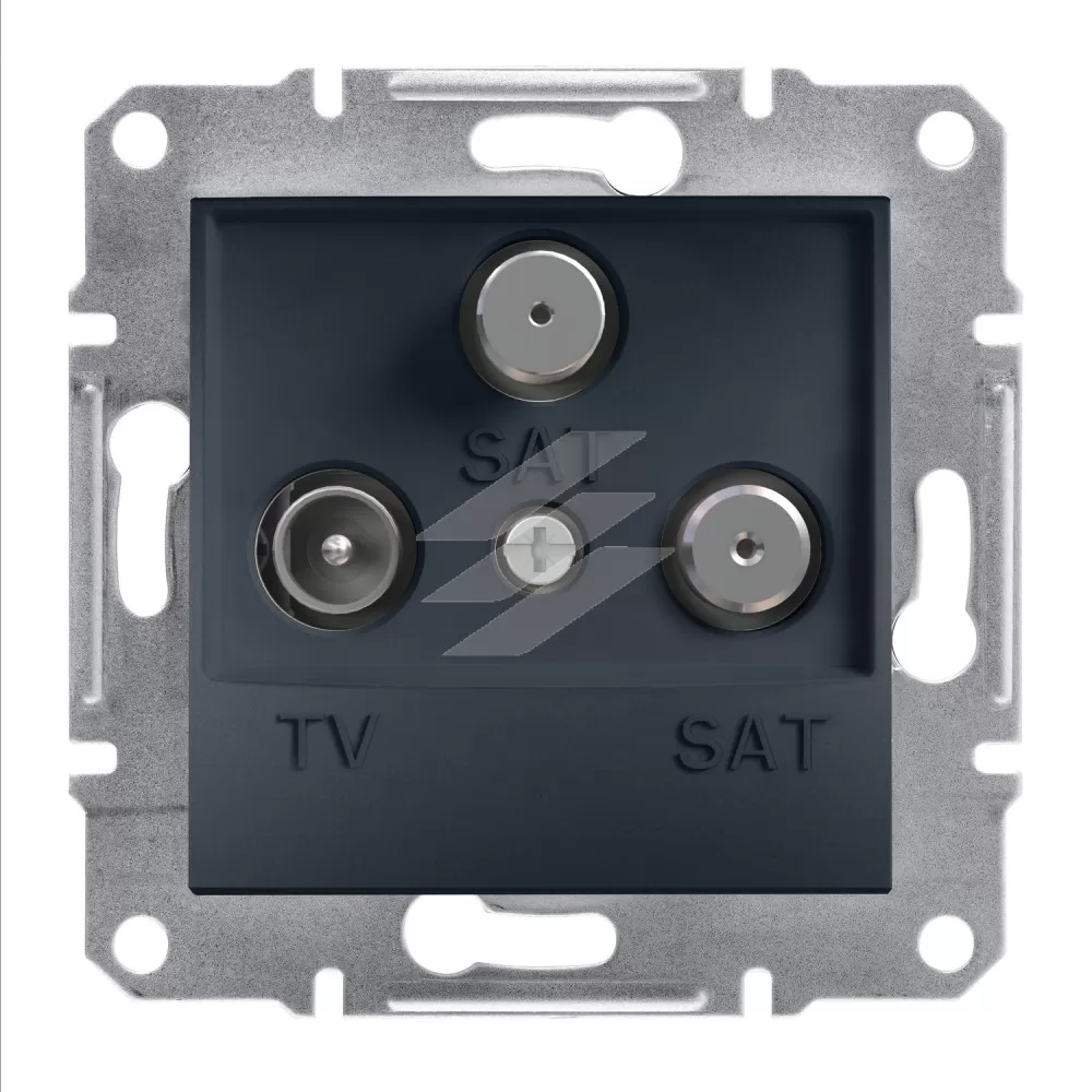 Розетка TV-SAT кінцева, антрацит, серія Asfora, Schneider Electric