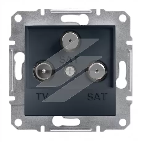 Розетка TV-SAT кінцева, антрацит, серія Asfora, Schneider Electric