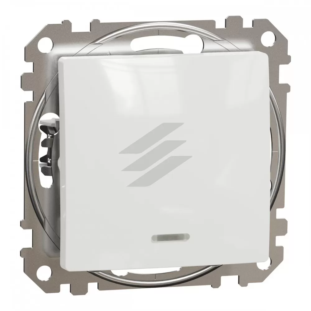 Перемикач перехресний з підсвічуванням, білий, Sedna Design, Schneider Electric
