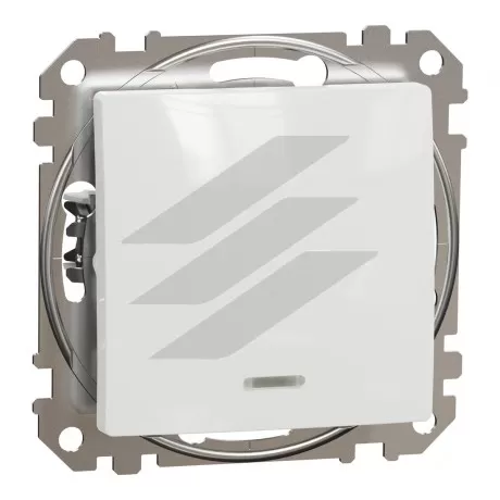 Перемикач перехресний з підсвічуванням, білий, Sedna Design, Schneider Electric