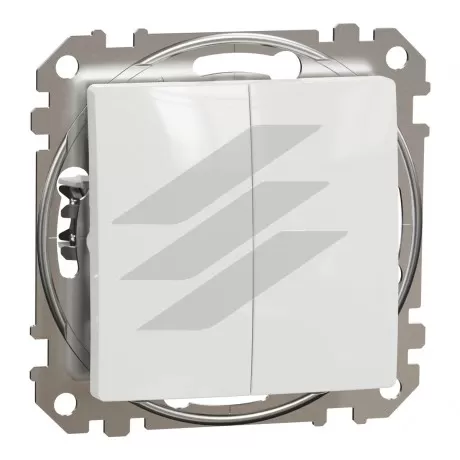Двоклавішний перемикач, білий, Sedna Design, Schneider Electric