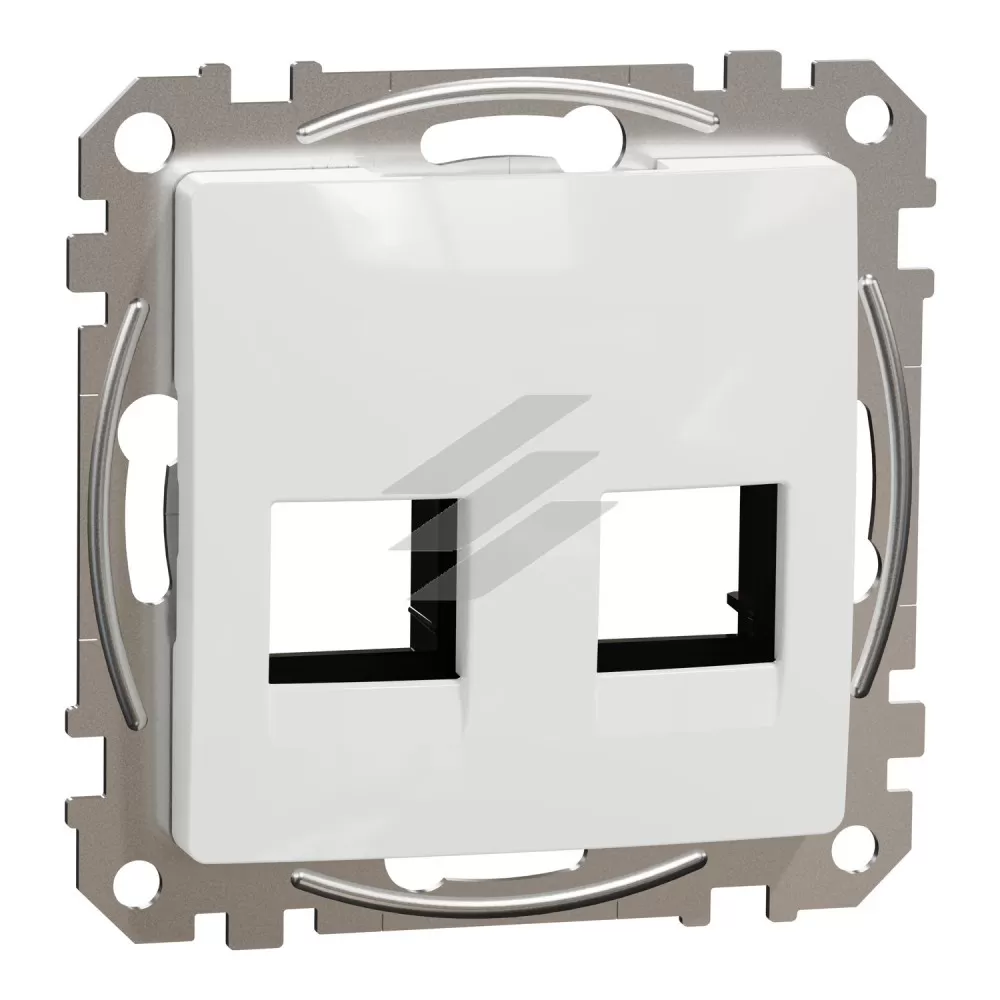 Центр панель для 2хRJ45, білий, Sedna Design, Schneider Electric