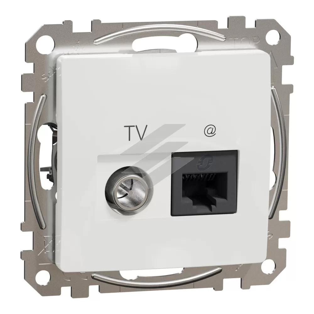 RJ45 CAT6 UTP-TV інд, білий, Sedna Design, Schneider Electric