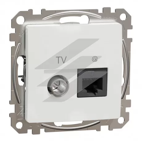 RJ45 CAT6 UTP-TV інд, білий, Sedna Design, Schneider Electric