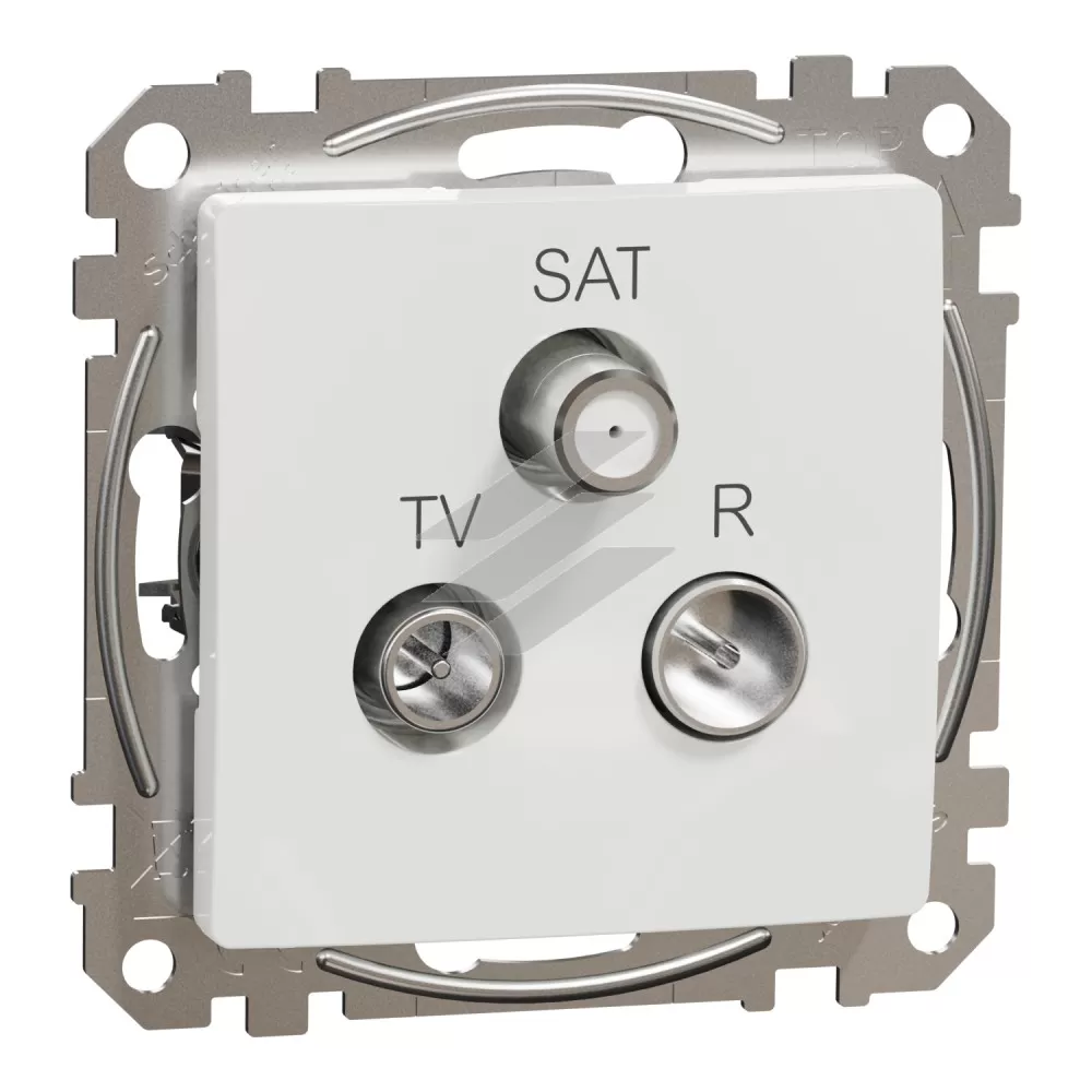 Розетка R/TV/SAT кінцева 4дБ, білий колір, Schneider Electric
