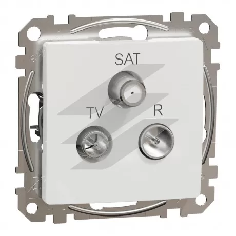 Розетка R/TV/SAT кінцева 4дБ, білий колір, Schneider Electric