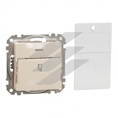Картковий вимикач 10А, бежевий, Schneider Electric