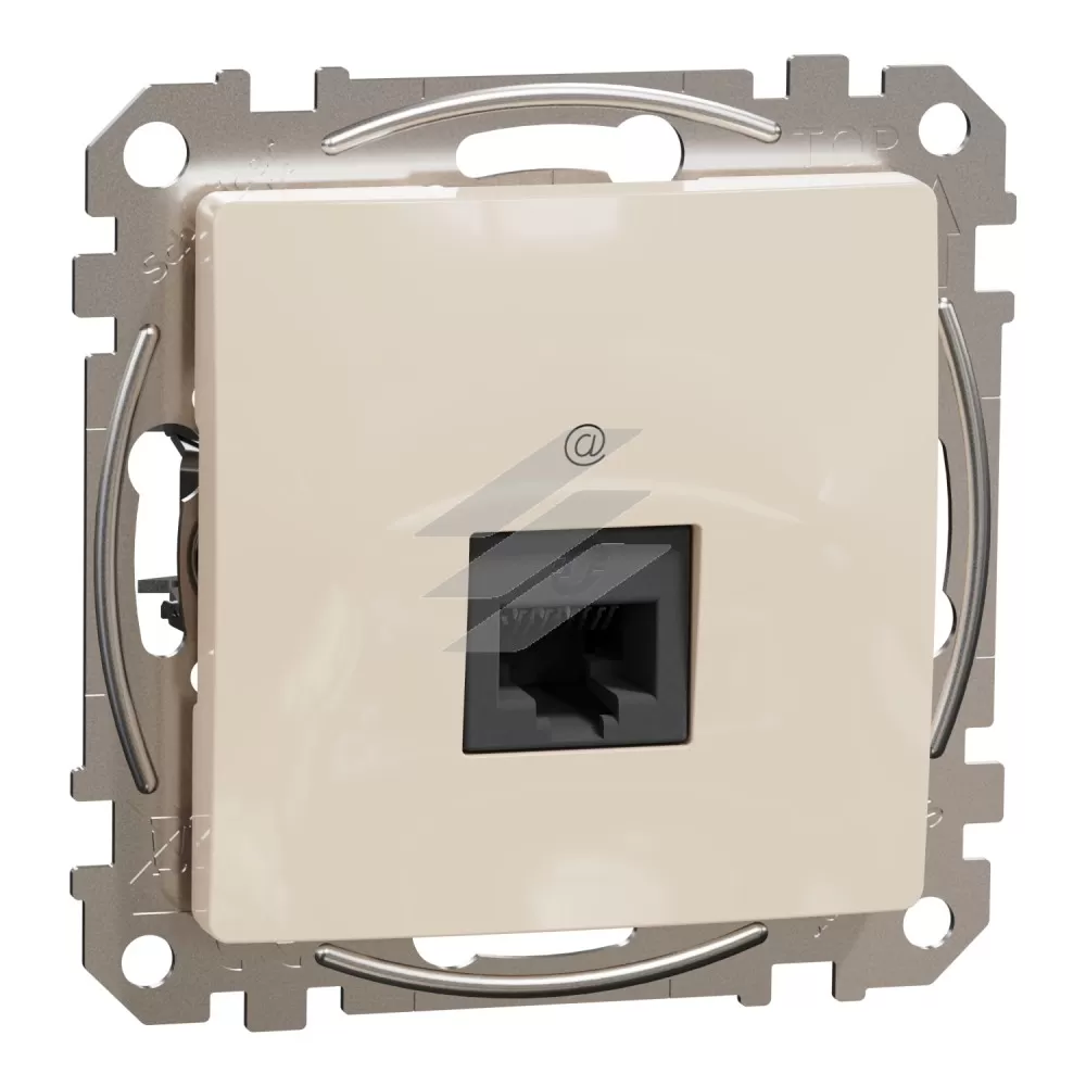 Розетка комп'ютерна 1хRJ45 CAT5E UTP, бежевий, Sedna Design, Schneider Electric