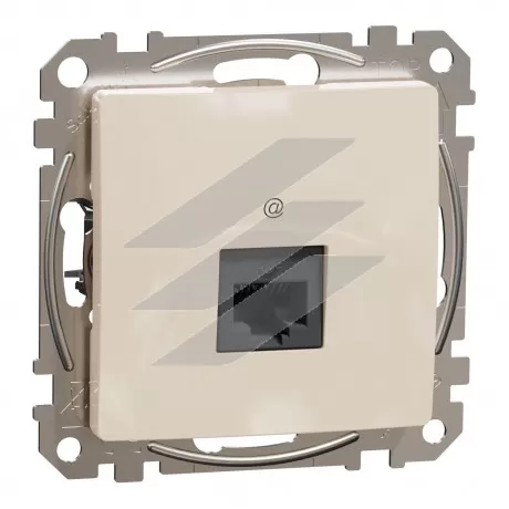 Розетка комп'ютерна 1хRJ45 CAT5E UTP, бежевий, Sedna Design, Schneider Electric
