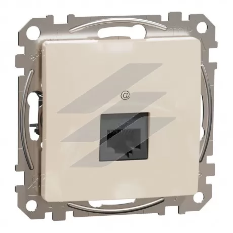 Розетка комп'ютерна 1хRJ45 CAT6 UTP, бежевий, Sedna Design, Schneider Electric