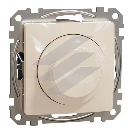 Світлорегулятор поворотний RC 3-370Вт бежевий, Schneider Electric