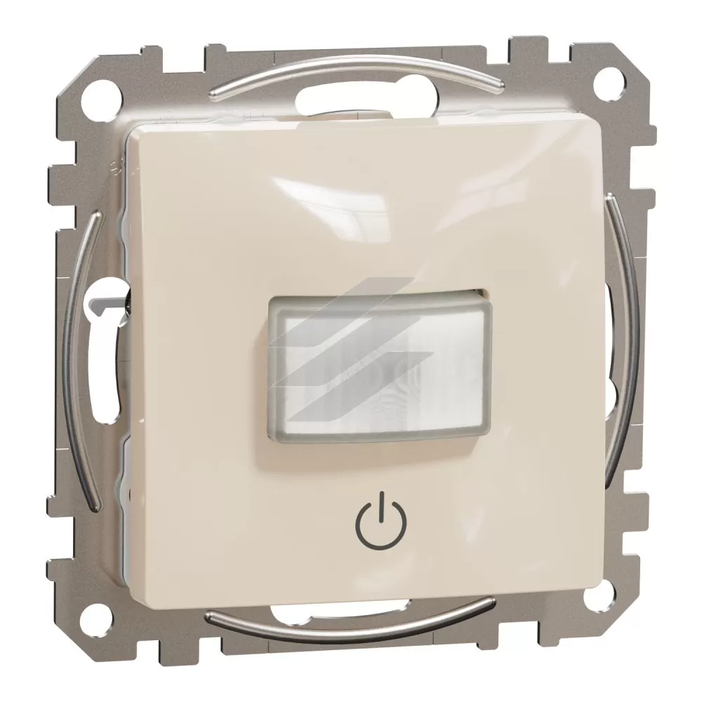 Датчик руху із вимикачем 10А, бежевий, Sedna Design, Schneider Electric