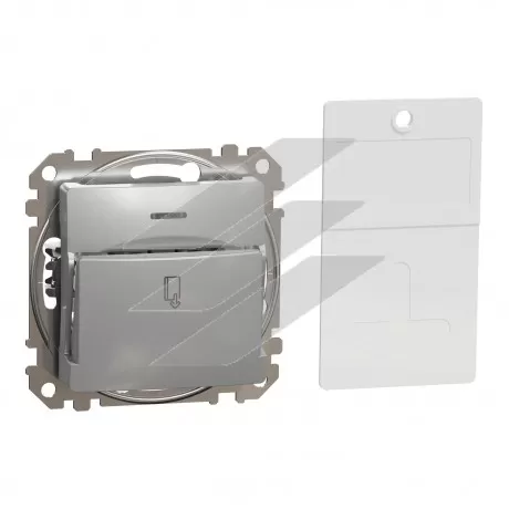 Картковий вимикач 10А, алюміній, Schneider Electric