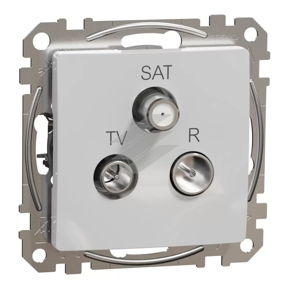 Розетка R/TV/SAT кінцева 4 дБ, алюміній, Schneider Electric