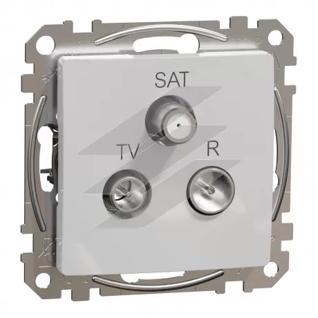 Розетка R/TV/SAT кінцева 4 дБ, алюміній, Schneider Electric