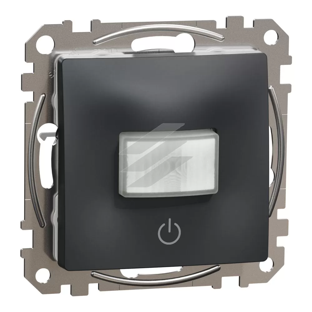 Датчик руху з вимикачем 10А, чорний, Sedna Design, Schneider Electric
