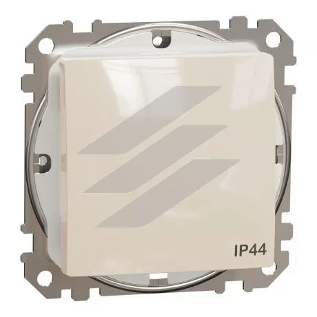 Одноклавішний вимикач IP44, бежевий, Sedna Design, Schneider Electric