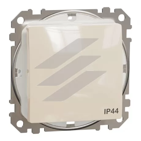 Одноклавішний перемикач IP44, бежевий, Sedna Design, Schneider Electric