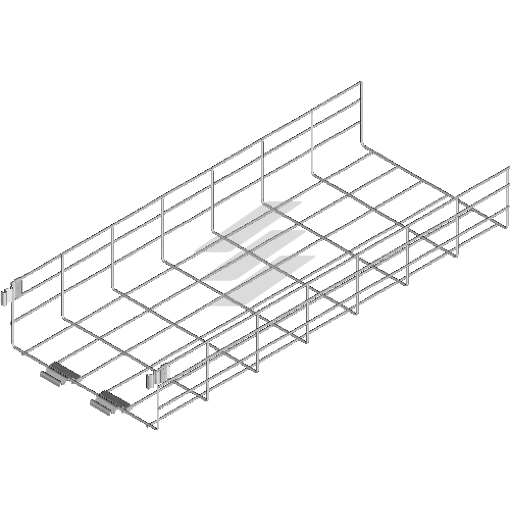 Проволочный лоток со сваренным соединителем и защелкой KDSZ 500x110, L=3000мм, BAKS