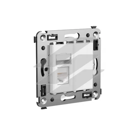 Комп'ютерна розетка одинарна RJ-45 для монтажа в стіну, 